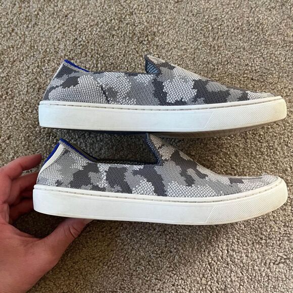 Girls Rothy’s Gray Camo Slip On Shoes size 4 - Picture 4 of 10